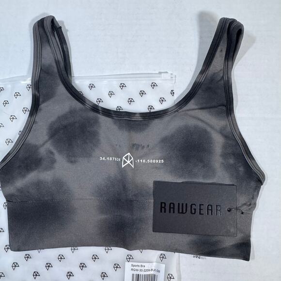 Rawgear Other - Rawgear Grey Black Tie Dye Wireless Pullover Sports Bra Size Small NWT
